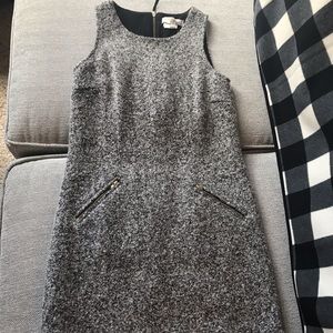 Loft wool dress with gold zippers